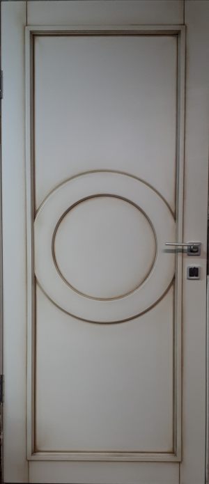 Межкомнатная дверь в профиле массив (эмаль с патиной) Великий Новгород