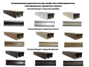 Направляющие двухполосные для шкафа купе ламинированные, шпонированные, крашенные эмалью Великий Новгород